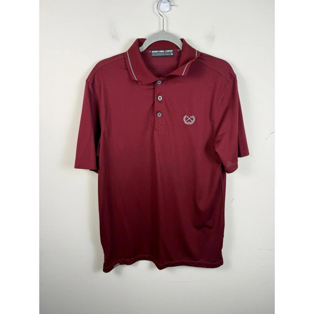 Dixxon Flannel Company Polo Shirt Mens Medium Red Embroidered Logo Golf Casual